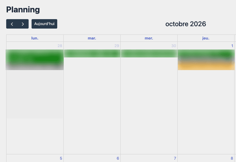 Vue synthétique d’un site dans Caliapp